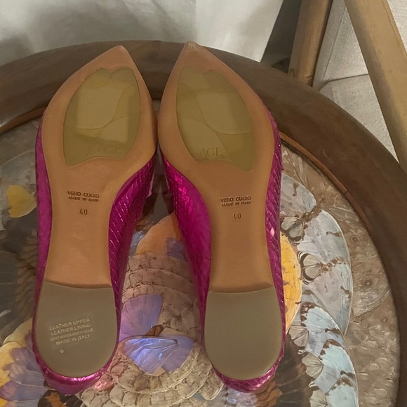 AGL Attilio Giusti Softy Pointy Toe Moccasin Loafer Fuchsia - Picture 2 of 4